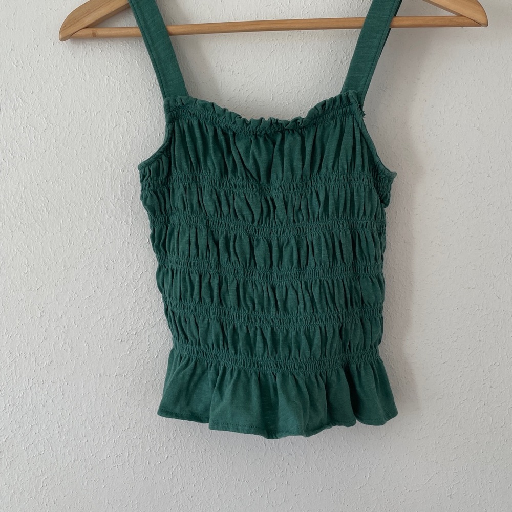 Universal Thread Tank Top Smocked Green Ruffle - Picture 5 of 14